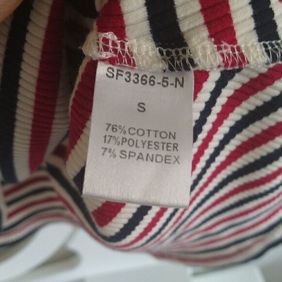 THML Stripe Dress Sleeveless Blue and Red Size Small - Picture 5 of 5